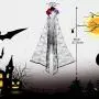 LessMo Halloween Haarband, Bunte Blumen Kopfbedeckung mit Gazeband, Langer Schleier Kostümzubehör, Dehnbar, Wiederverwendbar, Für Damen & Kinder, Halloween Party, Cosplay