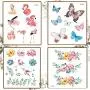 Ooopsi 10 Sheets Luau Floral Temporary Tattoos -Hawaiian/Tropical/Flamingo/Summer Pool Party Decorations Supplies Favors