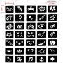 Airbrush Tattoo Stencil Kit Durable Body-Painting Alphabet Temporary Tattoo Template Body Art Drawing Stencil for Henna Tattoos,Body Glitter Tattoos,Face Painting (118pcs/pack)