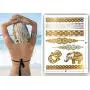 Terra Tattoos Temporary Henna Metallic Tattoos - Over 75 Mandala Tattoos (Gold)