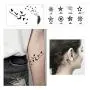 Tattoos Temporaires Konsait pour Adultes Hommes Femmes Enfants (30 Feuilles), Étiquettes d'Art Corporel Temporaires Imperméables, Couverture Main Poignet, Ensemble.