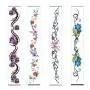 Neue Gürtelschilder mit Bauchbutton-Tätowiersticker, 4 Stück, wasserfeste Tätowiersticker für Frauen Mädchen – Schmetterling Blume Design