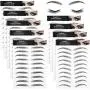 9 Blatt 4D Haarähnliche Eyeliner-Tätowiersticker – Eyeliner-Übertragungsticker für Eyeliner-Styling & Augenbrauenpflege, für Damen & Mädchen, Make-up-Zubehör, 9 Stile, 90 Paare (Schwarz)