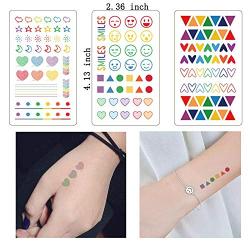 Ooopsi Fashion Temporary Tattoos Body Sticker for Adults Kids Women Men - Fake Colorful Tattoos Body Art Sticker Hand Neck Wrist Cover Up Set