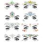 SHINEYES 8 Pcs Women Mermaid Face Gems Glitter,Rhinestone Rave Face Jewels Festival,Crystals Face Stickers, Eyes Face Body Temporary Tattoos