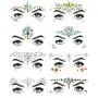 SHINEYES 8 Pcs Women Mermaid Face Gems Glitter,Rhinestone Rave Face Jewels Festival,Crystals Face Stickers, Eyes Face Body Temporary Tattoos