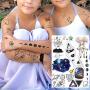 6 Blätter FANRUI Niedliche Kleine Temporäre Tattoos Für Kinder Jungen Mädchen Aquarell Weltraum Stern Einhörner Kinder Cartoon Gesicht Tattoos Kleine Hände Wasserfeste Fake Tatoos Papier