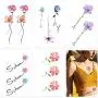 30 Blätter 3D Aquarell Lavendelblume Temporäre Tattoos für Damen Körperkunst Arm Künstliche Flora Erwachsene Tattoo Sticker