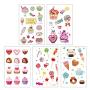 Konsait 176PCS Kids Temporary Tattoo, Fake Waterproof Tattoo Stickers For Children Girls Candy Lollipop Ice Cream Sweet Tattoos for Birthday Summer Beach Childrens Day Gift Party Favors Supplies