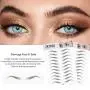 2er Satz 3D Haarähnliche Eyeliner-Aufkleber, Wasserfest, Imitation Natur-Ökologisch, Brow Shaper für Augenbrauen Modellierung & Transfer – E16