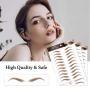 10 Sheets 4D Eyebrows Tattoo for Makeup, Hair-Like Natural Tattoo Eyebrow Stickers, Ecological Waterproof Eyebrows Makeup For Women-Brown, 100 Pairs, 10 Style