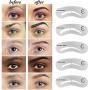 Aesthetica 5-Piece Brow Stencils - Easy to Use, Reusable Eyebrow Shaping & Defining Stencils - Instructions Included