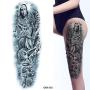 4 Sheets Ancient Greek Mythology Style Big Temporary Full Arm Leg Waist Art Tattoo Sticker Sexy Summer