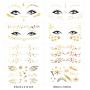 10 Sheets Face Tattoos Sticker, Freckle Sticker and Face Metallic Temporary Tattoo for Women