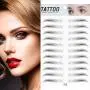 2er Satz 3D Haarköpfe-Augenbrauensticker, wasserdicht, natürliche Imitation, Ökologische Augenbrauen-Formierer für Makeup-Augenbrauen-Transfer - E13
