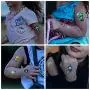 Kinderweihnachtliche Temporäre Tattoos, Leuchtende Halloween-Sticker für Kinder, Temporäre Tattoos für Gesicht, Körper, Arme, Kürbis, Geist, Teufel, Schädel, Trick or Treat, Wasserübertragbare Aufkleber für Baby Jungen Mädchen (10 Blätter)