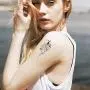 Temporäre Tattoos Schwarz Falstatuos Wörter Blumen Baum Eule Körper Hand Hals Handgelenk Kunst Mode Tattoos Löschbar Wasserdicht 30 Blätter (Farbe 4)