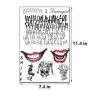 4 Sheets Temporary Tattoos Stickers Suicide Squad Harley Quinn Joker Tattoo Halloween Cosplay Face Waist Leg Tats Halloween Costume Accessories