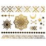 Terra Tattoos Temporary Metallic Tattoos - 75 Gold Tattoos