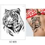 8 Sheets Tiger Lion Forest Design Temporary Tattoo Sticker Water Transfer Fake Tattoo