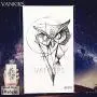 12 Stück / Losse Menge 3D Schwarze Fuchtfahnen, Damen, temporäre Fake Tattoos, Herren, wasserdicht, individuelle Körperkunst, Arm-Aufkleber, 10x6cm