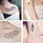 12 Blatt Temporäre Tattoos Eulen Wörter Blume Meeresjungfrau Tier für Damen Tattoo Aufkleber für Arme Beine Schulter Rücken Wasserdicht (Stil 5)