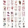 Qualsen 30 Sheets Halloween Temporary Scar and Insect Tattoos Stickers Fake Bloody Wound Scab Bleeding Decals for Masquerade Prank Prop Decorations Makeup Masquerade Zombies Party Supplies Decor