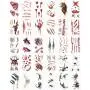 Halloween Temporäre Narben- und Insekt-Tätowiersticker – Fake Blutungswunde mit Krusten-Decals für Maskenball-Streiche, Bühnenillusionen, Make-up, Zombie-Party-Dekorationen