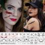 12 Halloween-Tattoos, TailaiMei Gruselige Make-up Aufkleber für Kostüm, Apparate, Halloween-Party