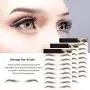 6 Blatt 3D Haarähnliche Eyeliner-Aufkleber, Eyeliner-Transfer-Aufkleber, wasserdichte Eyeliner-Tätowierungs-Aufkleber, Eyeliner-Pflegematerialien, 60 Paare (Medium-Bogen)