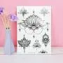 Temporäre Tattoos Aufkleber, Ztent 9 Blätter Mandala Blume Körperkunst Aufkleber, Wasserfest Henna Schwarz Körpertattoos für Erwachsene Frauen Mädchen Körperkunst Armaufkleber