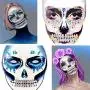 4 Pack Face Gems Jewels, Halloween Temporary Rhinestone Stickers, Day of The Dead Skull Face Tattoos, Crystals Body Gems Stick on Face for Carnival Festival, Party, Outfit, Performance (B) 4 Pack Face Gems Jewels, Halloween Temporary Rhinestone Stickers, Day of The Dead Skull Face Tattoos, Crystals Body Gems Stick on Face for Carnival Festival, Party, Outfit, Performance (B)