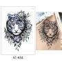 8 Sheets Tiger Lion Forest Design Temporary Tattoo Sticker Water Transfer Fake Tattoo