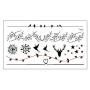 20 Sheets Fake Black Tiny Temporary Tattoo Body Sticker Hand Neck Wrist Art Fashion