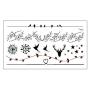 20 Sheets Fake Black Tiny Temporary Tattoo Body Sticker Hand Neck Wrist Art Fashion