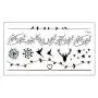20 Blatt Fake Kleine Schwarze Temporäre Tattoo Körper Aufkleber Hand Hals Handgelenk Kunst Mode