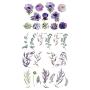 WYUEN 12 PCS/lot Flower Temporary Tattoo Sticker for Women Men Fake Tatoo Body Art Adult Waterproof Hand Stickers 9.8X6cm (FW12-14)