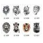 8 Sheets Tiger Lion Forest Design Temporary Tattoo Sticker Water Transfer Fake Tattoo