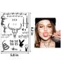 4 Sheets Temporary Face Tattoos Stickers Halloween Face Tattoo Kit Festival Body Art Makeup Temporary Tattoos for Women Men Kids Halloween Costume Accessories Party Decorations