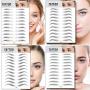 DAGEDA 4D Eyebrow Transfers Stickers, Black 91 Pairs 15 Styles 9 PC Long Lasting Natural Waterproof Bionic Eyebrow Water Transfer Tattoo Eyebrow Sticker For Woman Man Makeup Tool