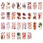Halloween 30 Sheet Temporary Face Tattoo Sticker 3D Zombie Scar Fake Bloody Wound for Cosplay Party Halloween Masquerade Prank Prop Decorations, Waterproof Sweatproof Makeup for Women Man kids