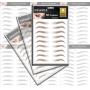 6 Sheets Premium Dwanda 3D Realistic Long Lasting Eyebrow Transfers, Realistic Looking Natural Eyebrows, Waterproof Eyebrow Tattoo stickers for Woman Makeup, Brown, 54-Pairs of Brows