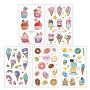 Konsait 176PCS Kids Temporary Tattoo, Fake Waterproof Tattoo Stickers For Children Girls Candy Lollipop Ice Cream Sweet Tattoos for Birthday Summer Beach Childrens Day Gift Party Favors Supplies