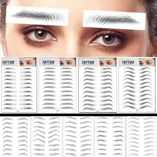 DAGEDA 4D Eyebrow Transfers Stickers, Black 91 Pairs 15 Styles 9 PC Long Lasting Natural Waterproof Bionic Eyebrow Water Transfer Tattoo Eyebrow Sticker For Woman Man Makeup Tool DAGEDA 4D Eyebrow Transfers Stickers, Black 91 Pairs 15 Styles 9 PC Long Lasting Natural Waterproof Bionic Eyebrow Water Transfer Tattoo Eyebrow Sticker For Woman Man Makeup Tool