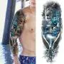 Rejaski 9 Sheets Super Long Full Arm Temporary Tattoo Sleeves For Men Women Realistic Lion Wolf Body Art Chest Shoulder Fake Tatoos Paper Waterproof Large Eagle Dragon Animal Temporary Tattoos Sticker