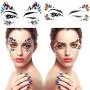Lady Up 6 PCS Gesichtskristalls Aufkleber Glitzer Meerjungfrau Gesichtskristalle Temporäre Tattoos Aufkleber für Festival Halloween Carnival Party