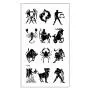 20 Blatt Fake Kleine Schwarze Temporäre Tattoo Körper Aufkleber Hand Hals Handgelenk Kunst Mode