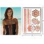 Terra Tattoos Temporary Henna Metallic Tattoos - Over 75 Mandala Tattoos (Rose Gold)