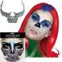 4 Pack Day Of The Dead Skull Temporary Rhinestone Temporary Face Tattoo,Face Stickers Gems Jewels for Halloween Festival Rave Party Outfit 4 Pack Day Of The Dead Skull Temporary Rhinestone Temporary Face Tattoo,Face Stickers Gems Jewels for Halloween Festival Rave Party Outfit