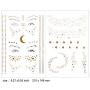 Face Tattoos Sticker, Freckle Sticker, Face Tattoos for Women, Face Metallic Temporary Tattoo Water Transfer Tattoo for Professional Make up Dancer Costume Parties